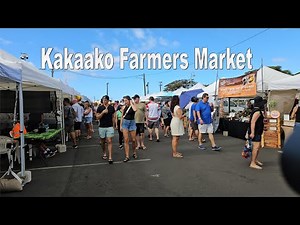 [4K] Kakaako Farmers Market in Honolulu, Oahu, Hawaii