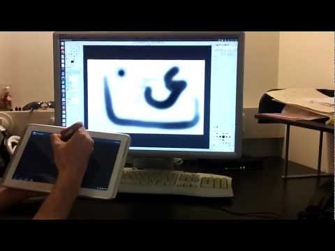 Using an Android tablet to paint in GIMP [like a real graphics tablet]