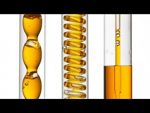 Lab condenser and separatory funnel abstract liquids ⚗️🧪 cosmetics formulation footage collection