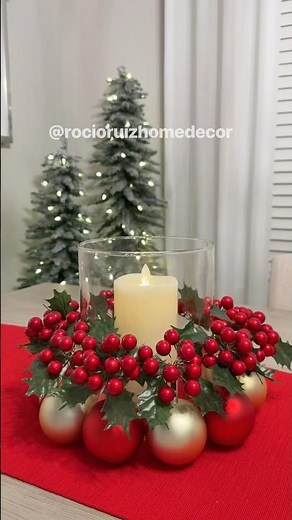 Christmas Centerpiece DIY 🕯️