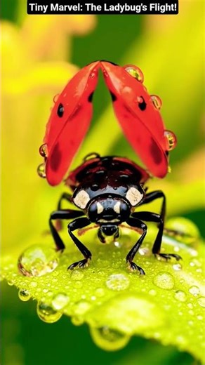 Micro Magic! Stunning Ladybug Takeoff in 8K 🐞 #Nature #Insects