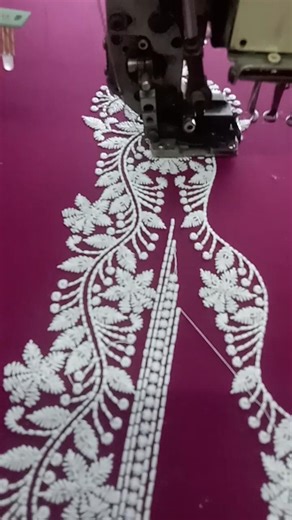 Top Embroidering by Computer Machine #embroidery #topdesign #shorts