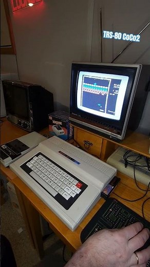 Playing Arkanoid on TRS-80 CoCo2 #nostalgia