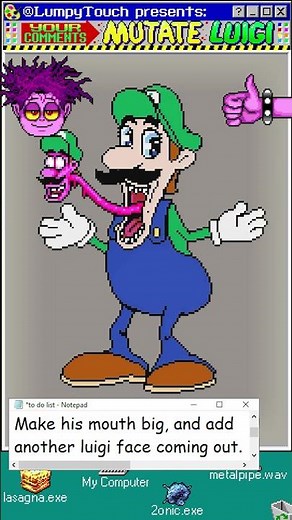 Your Comments MUTATE Luigi! #art #shorts