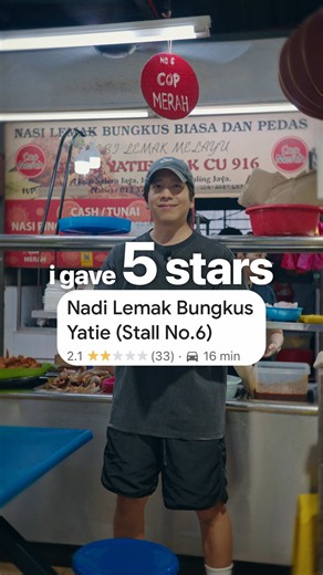 had fun trying this new series going to some of the lowest rated spots and not leaving until i give 5 stars (hopefully). rules: 1. i cannot lie 2. 1 reason = 1 star bagi la follow so i can do more of this ❤️ #nasilemakcopmerah #selerajaya223 #nasilemak #thelowestratedbut #TLRB