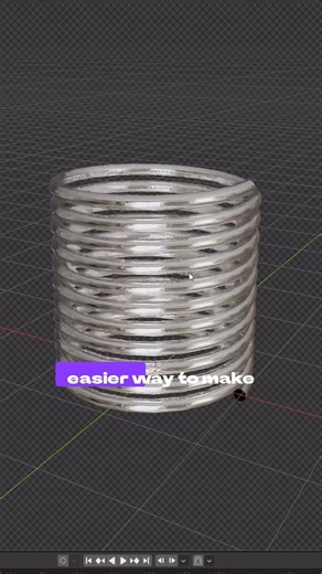 Unlock the secrets of effortless spring modeling in Blender with curves #blendertips #blendertricks
