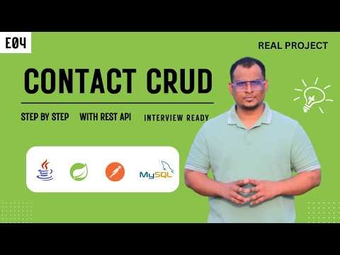 E05 Spring Boot Contact Management System | CRUD REST API with MySQL