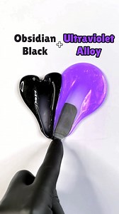 What would you have named the resulting color? 😀 obsidian black Ultraviolet alloy satisfying slime color mixing ASMR | Satisfying ASMR