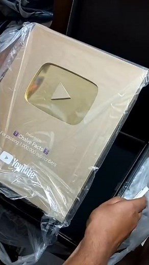Golden play button unboxing