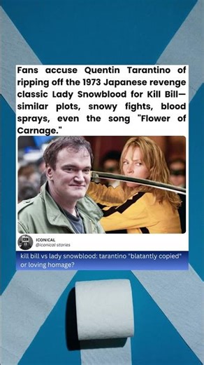 kill bill vs lady snowblood: tarantino "blatantly copied" or loving homage? #movies