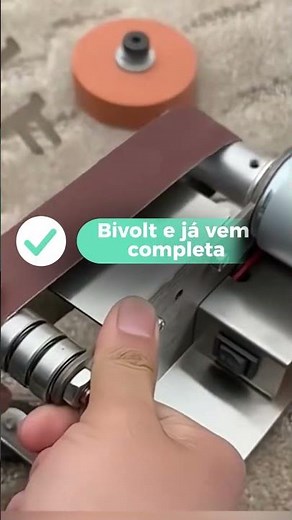 Mini Lixadeira de Cinta Compacta 4000-9000rpm | Ideal Metal e Madeira#minilixadeira #lixamento