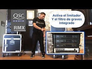 como configurar el limitador y el filtro de graves en el amplificador QSC RMX/Clip limiter-LF filter