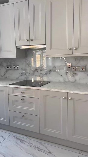1M views · 12K reactions | Grey colour kitchen  #Grey #colour #kitchen | 3D Splashbacks | Facebook