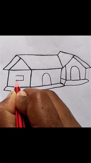 Easy House Drawing in 20 Seconds | Simple Pencil Sketch ✨ #HouseDrawing #EasyDrawing #shortvideo