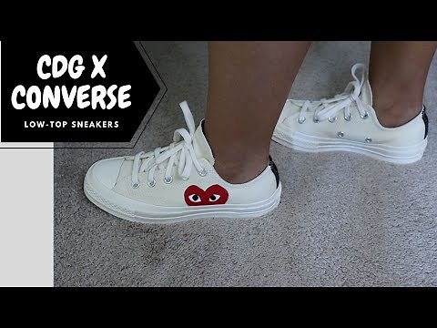 COMME DES GARÇONS PLAY X CONVERSE LOW-TOP - Unboxing + try-on