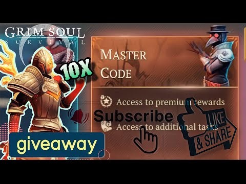 Giveaway 10x Master Code Hunt Pass In Grim Soul Survival Game 🥡🧃📮.