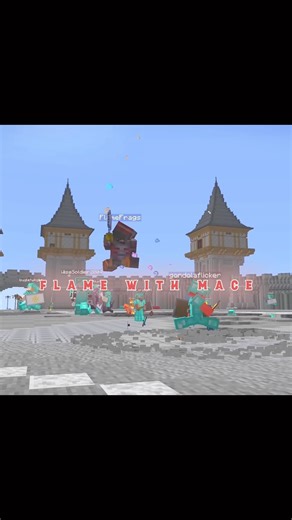 Flame With Mace 🙌🔥 #minecraft #youtubeshorts #unstablesmp