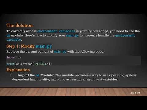 How to Set Environment Variables in a Python Script Using a Dockerfile