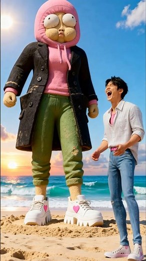 😂 EPIC Huntrix Sand Sculptures! Saja Boys goes WILD! Kpop Demon Hunters Meme #Shorts Soda Pop #Viral