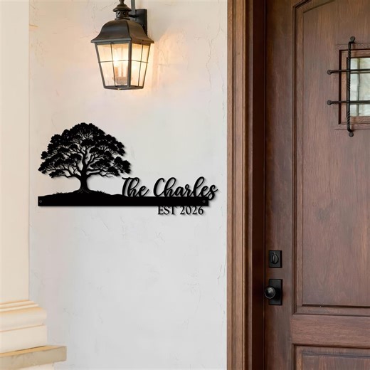 Personalized Oak Tree Plaque, Custom Family Marker, Address Date Detail - Etsy