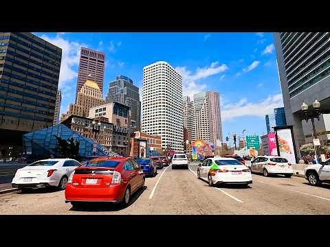 4K Driving Tour from Hartford, CT to Boston, MA