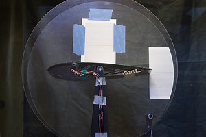 Morphing wing tested in wind tunnel