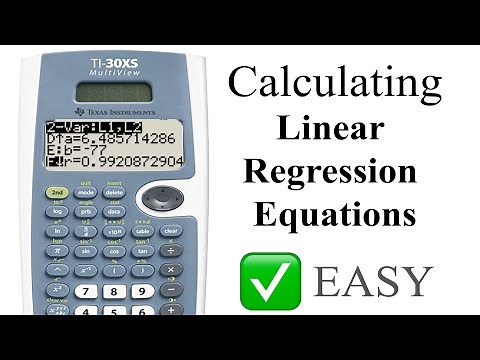 Using a TI-30XS to calculate Linear Regression equations