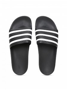 Buy ADIDAS Originals Men Black Adilette Striped Flip Flops -  - Footwear for Men