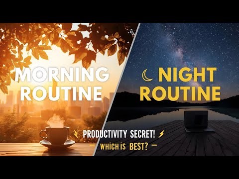🔥 Morning vs. Night Routines: Which One Actually Boosts Productivity? 🌙☀️