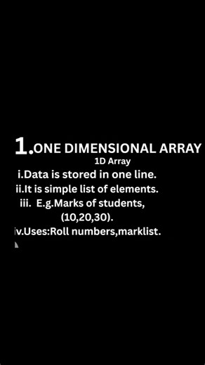 Types of array, DSA interview questions#engineering #dsa #study #motivation #education #interview