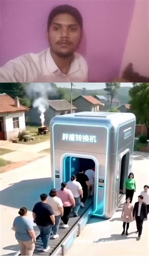 मोटे लोगों को पतला करने बाला मशीन आ गया है भारत में 😂 #ai machine #rell #viralvideo