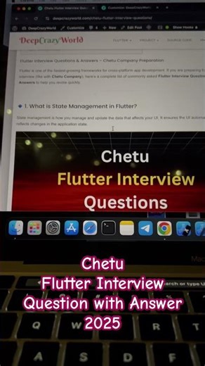 Flutter Interview Questions & Answers – Chetu Company Preparation #shorts #chetu