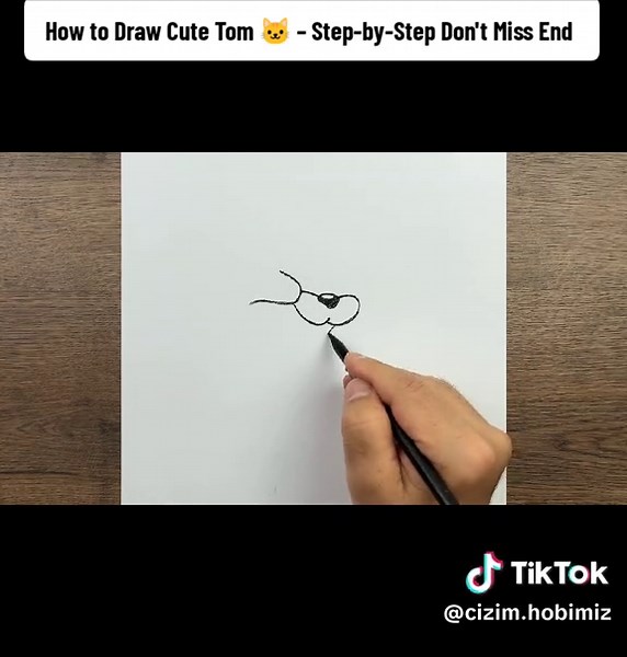 How to Draw Cute Tom 🐱 – Step-by-Step Drawing Guide ✏️ – Easy Tutorial Drawings 🎨 #HowToDraw ✍️ #CuteTom 🐱 #DrawingTutorial 📚 #StepByStepDrawing 🪜 #EasyDrawings 🎨 #CartoonDrawing 🖍️ #TomAndJerry 🐭🐱