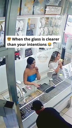 Memes & Movies | An unusual moment surprised employees at a jewelry store this week. While choosing a piece of jewelry, a customer got distracted and bumped... | Instagram