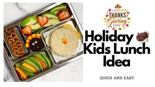 Thanksgiving turkey sandwich school lunch idea fun and easy | #Shorts | Lunch box ideas for kids