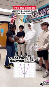 Playing Pop the Balloon 🎈 with my students to learn about domain and range💥📚 Full video on YouTube. This was a lot of fun. #MathTeacherLife #MathIsFun #PopTheBalloon #CreativeTeaching #LearnWithGames #Mathgames #DomainandRange #mathclassisfun #teachersoffacebook | Talanagram