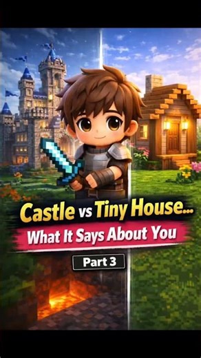Castle vs Tiny House… What It Says About You (Part 3). #minecraft #minecraftbuilding #shorts