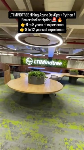 IT Aanimuthyam on Instagram: "@ltimindtree is hiring multiple open positions for Azure DevOps along with Python / Powershell scripting 🚨🔥 Dm your resume if you have relevant experience 🙌 youtube link in bio please subscribe 🤌🙂 . . Skill : Azure Devops + Python/PowerShell scripting Experience : 6 to 12 Years & 8 to 12 No of positions : 7 in each exp range Location: Bangalore Note - DevOps Azure – Please look for candidates who are working into Azure implementation / engineering projects and
