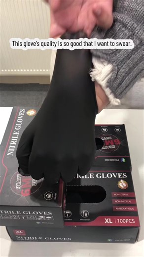 No powder. No latex. No allergies. ✨#gloves #nitrilegloves #workgloves #tiktokshop #cutresistantgloves