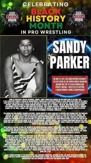 #BlackHistoryMonth in Pro Wrestling - Sandy Parker #blackhistory #prowrestling #sandyparker