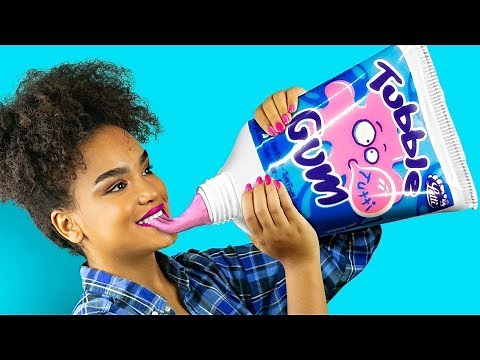 DIY Giant Candy vs Miniature Candy / Funny Pranks!