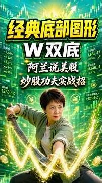 经典底部图形 W双底 #阿兰说美股 #炒股功夫 #投資 #美股 #trading