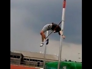 Hochsprung Slow Motion Leichtathletik Track & Field High Jump Fosburyflop Zeitlupe