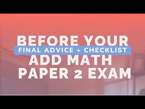 IGCSE / O Level Add Maths Paper 2 students, it's time! ⭐