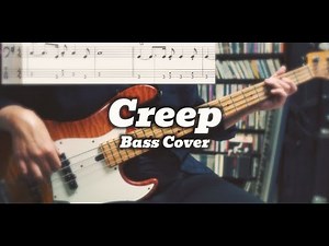 Radiohead - Creep (Bass Cover) TABS in Video