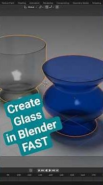 Create glass in Blender FAST #blender #blender3d #blendertutorial #creativeblender #animation