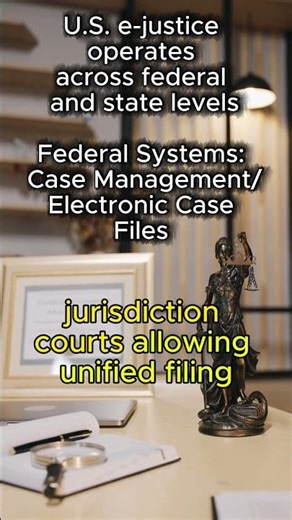 U.S. e-justice operates across federal and state levels (Case Management/Electronic Case Files)