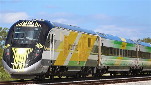 First Brightline passenger train travels through Sebastian