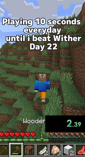 Playing 10 seconds everyday until i beat Wither Day 22 #minecraft