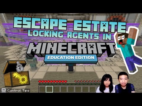 How to Code *ESCAPE ESTATE: YELLOW PATHWAY: LOCKING AGENTS IN * in MINECRAFT EDUCATION Hour of Code